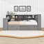 Lit plateforme en bois avec lit gigogne simple, bureau, tablettes, lumière DEL et station de charge-1850241815-1850241814