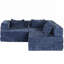 Compression Sofa, Convertible Floor Sofa Bed with Fixed-Shape Frame, Boneless Modular Sectional, No Assembly, Chenille Fabric for Living Room and Bedroom