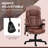 High Back Vibration Massage Office Chair with 6 Vibration Points, Heated Reclining with Remote-330646830