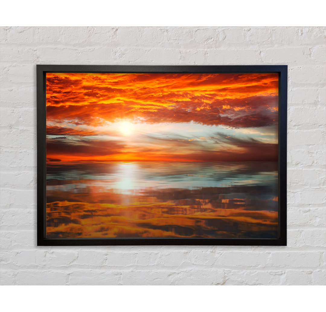 Reflections Of A Sunset Sky - Single Picture Frame Kunstdrucke auf Leinwand