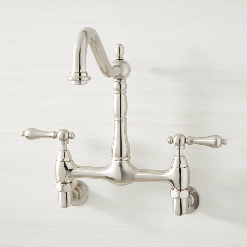Felicity Wall-Mount Kitchen Faucet, Brushed Nickel