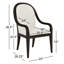 Chaise avec accoudoirs rembourrée Nina
