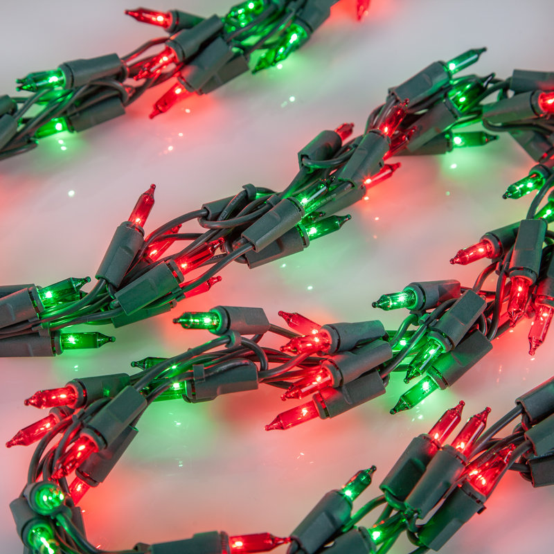 300 Bulb Garland String Lighting, Red and Green