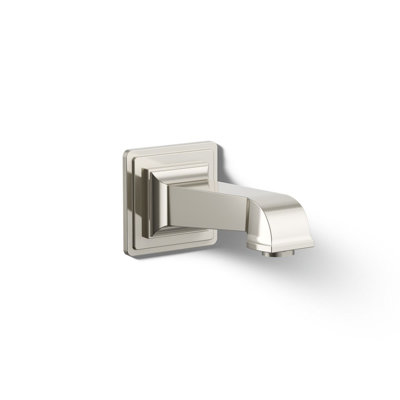KOHLER Pinstripe Pure Wall-Mount Non-Diverter Bath Spout in Vibrant Polished Nickel