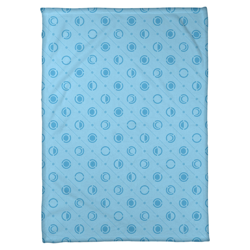 Couverture polaire moon phases, l 60 po x L 80 po, Noir sarcelle