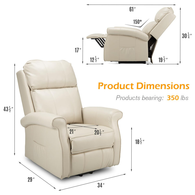 Chaise en similicuir, Blanc