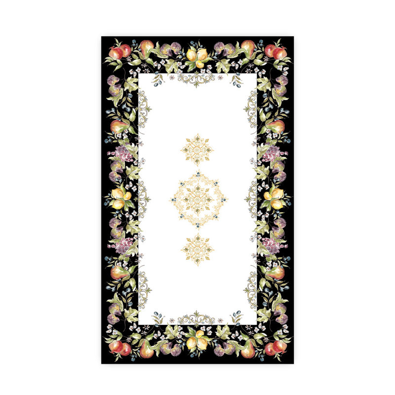 Tuscan Fruit Sketch 120" x 70" Rectangular Fabric Tablecloth