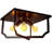 4-Light 16.25"W Black Open Cage Flush mount