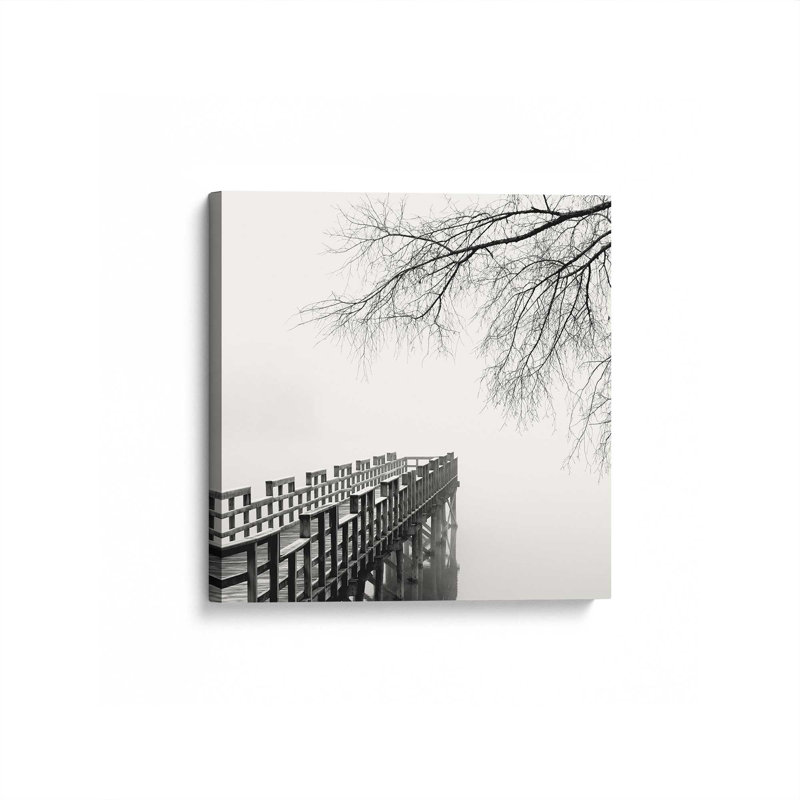The Lonely Pier Wrapped Canvas Print, 12" H x 12" W