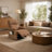Manual Small Recliner Rocking Chair For Nursery/relaxation, Corduroy Swivel Glider Recliner For Living Room Bedroom, Brown Rocking Chair Nursery Recliners For Small Spaces, Side Pockets (brown)-74747470