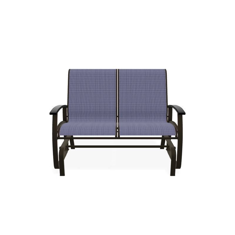 Belle Isle Outdoor Glider, Breeze, Black P70, Textured Beachwood