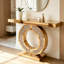 Console à miroir en O avec base robuste-129963627