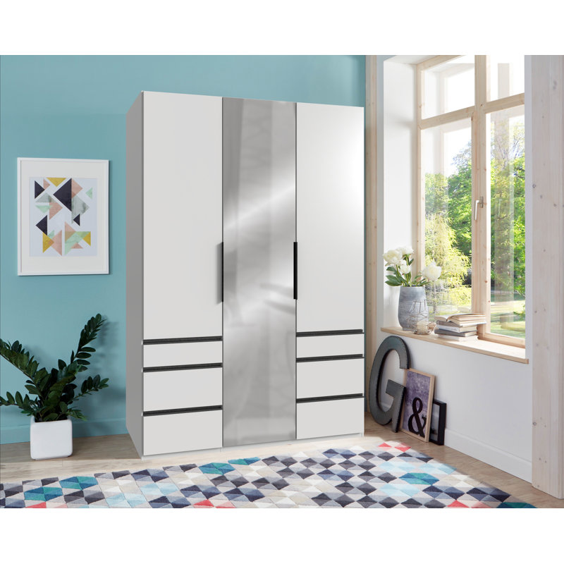 Guardino 3 Door Wardrobe, 216cm H x 150cm W x 58cm D, White