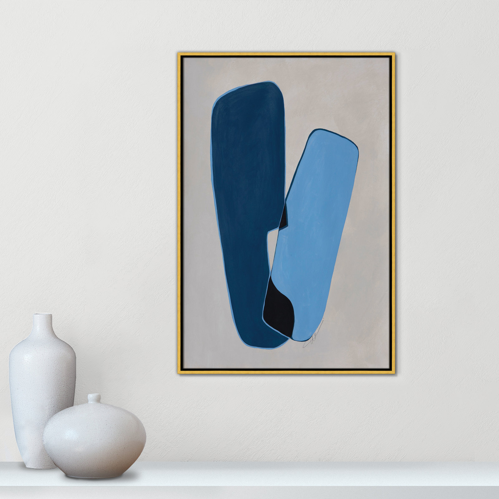 In Unity Collection "In Unity II" Print, 37.5" H x 25.5" W x 2" D, Gold Framed