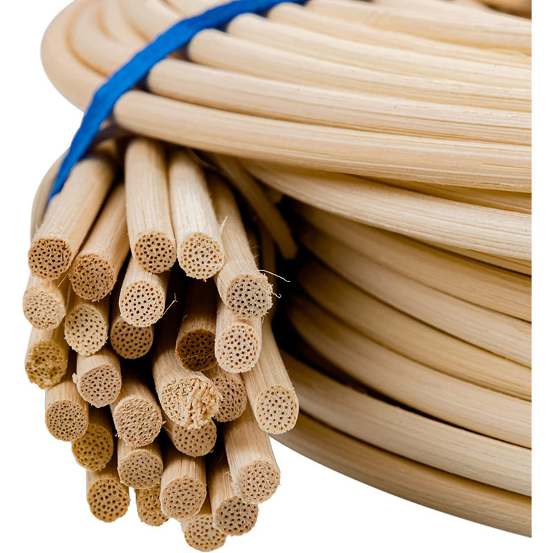 #7-4.25 mm Round Reed | 1 Pound Coil | Rattan Reed for Basket Weaving and Wicker Furniture Making