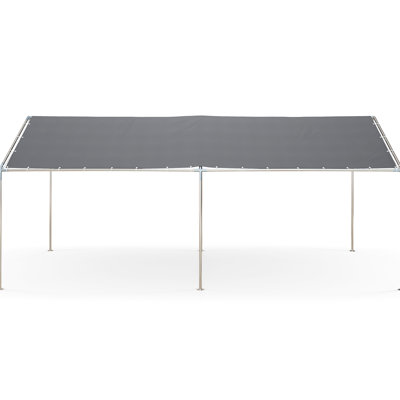 Heavy Duty Carport Canopy 10'X20', Grey - Galvanized Steel, Anchor Kit Included, 3 Cables Spacious, Rain Resistance 10'X20' Canopy, Kit, Wind & Dirt