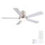 52-Inch Farmhouse Smart Ceiling Fan with Integrated LED, Brushed Nickel Finish and Plywood Blades