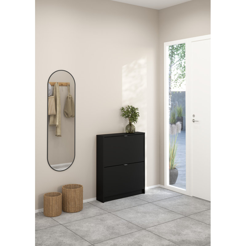 Aula 6 Pair Shoe Storage Cabinet, Black