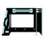 Lit mezzanine en bois avec bureau, tablettes multiples et lumière RVB-1316288240