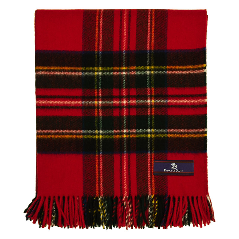 Jeté en laine highland merino, Royal Stewart