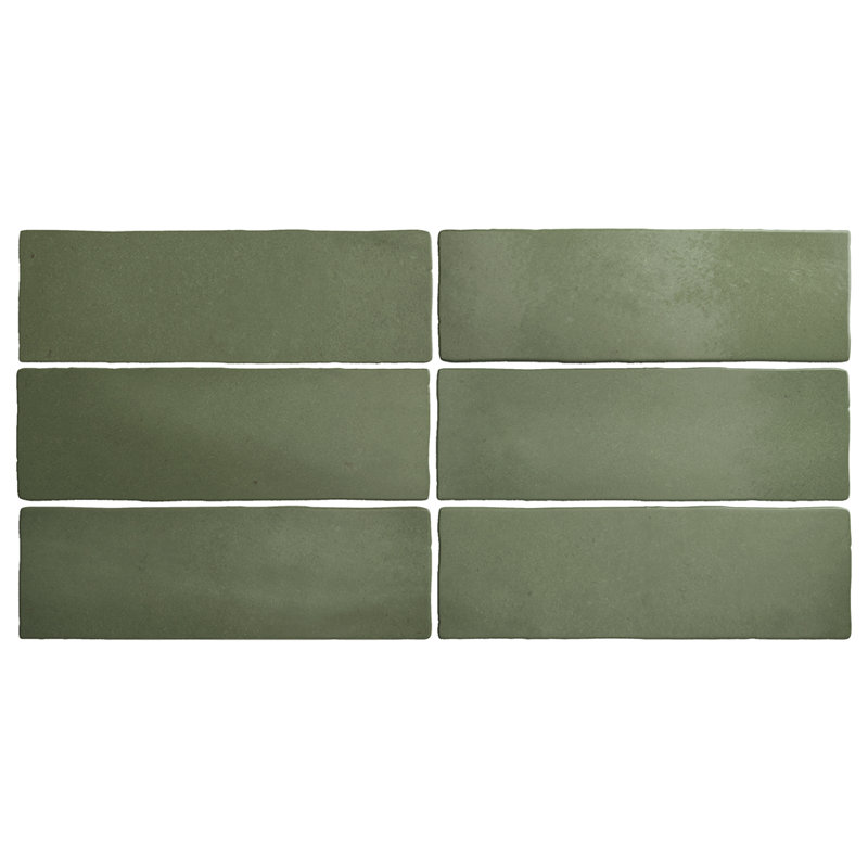 Carrelage mural en céramique 3 "x 8", Vert
