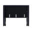 Tête de lit tapissier bleu marine pour grand lit, bouton avec décoration cloutée double, pieds en métal réglables en noir, taille: l 68,5 po x H 55,03 po, capitonnage et garniture en T, revêtement, pieds noirs, finition:-1094389745