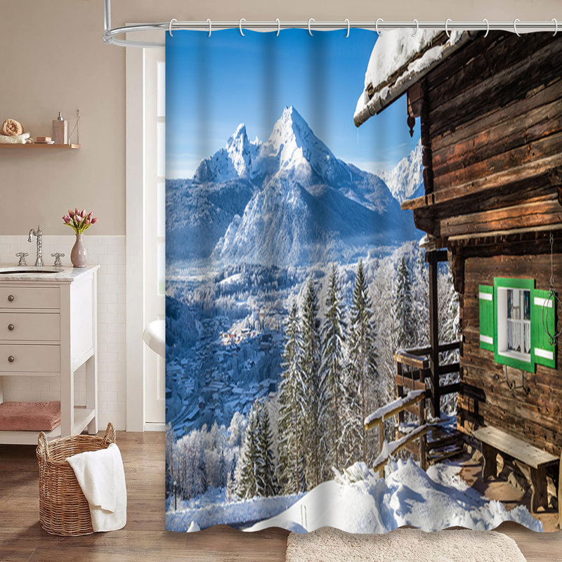 Magnifique rideau de douche avec 12 crochets, L 72 po x l 78 po