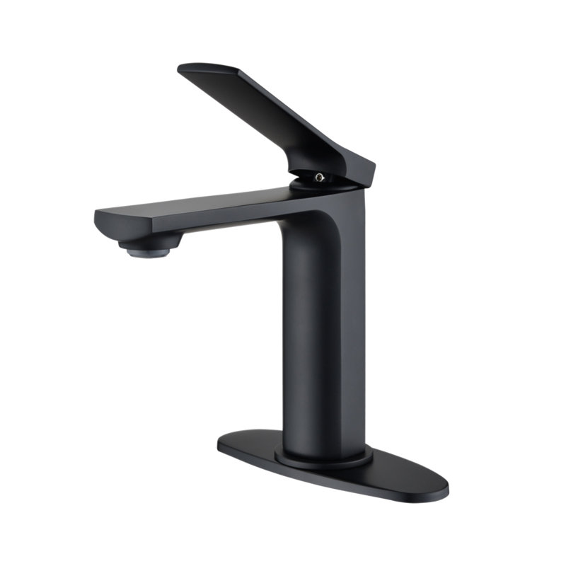 Robinet de salle de bain à un trou, robinet à poignée simple en acier inoxydable pour lavabo de salle de bain