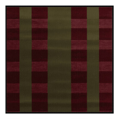 Tapis brun à carreaux lavable à la machine