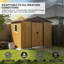 Remise de rangement extérieure en métal 8 pi x 4 pi avec fenêtre et fondation-123384471-123384469