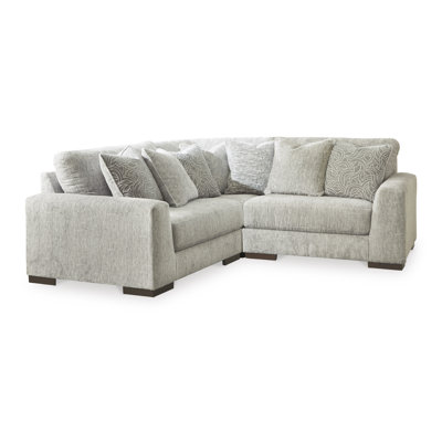 Regent Park Pewter 4-Piece Sectional