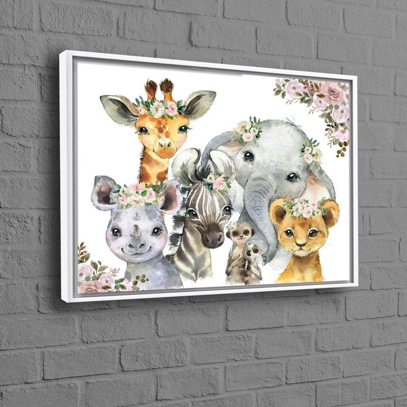 Print on Canvas, White, Framed Print without Mat, 20 cm H x 30 cm W