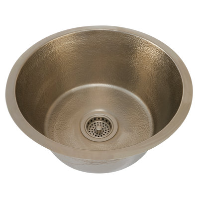 Évier de cuisine en métal sculpté L 17,25 po x l 17,25 po