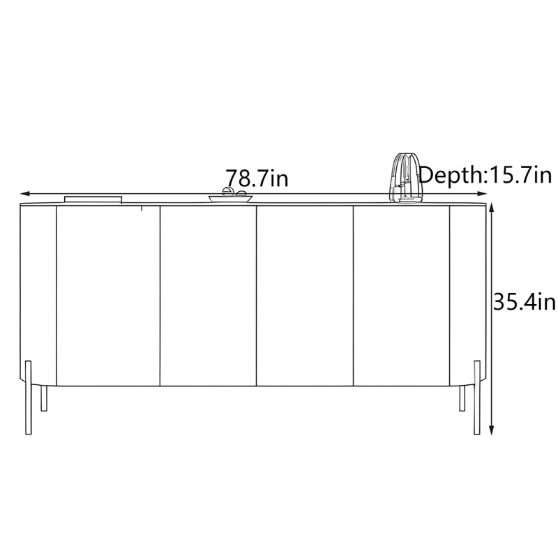 Gephart, H 35,4 po x l 78,7 po x P 15,7 po