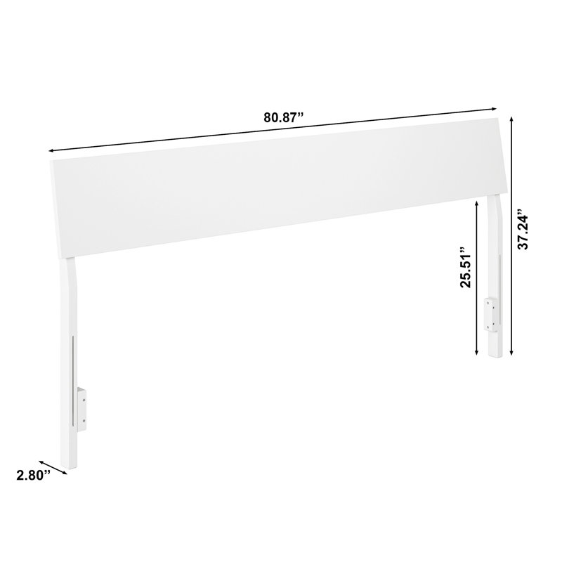  Tête de lit à panneau Bradford, Blanc, Très grand lit