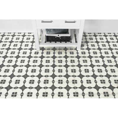 Enchante Decorative 8" x 8" Porcelain Field Tile in Moderno