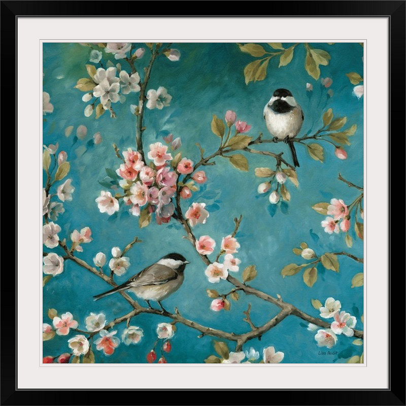 «Blossom I» par Lisa Audit, reproduction d'art, H 24 po x l 32 po x P 1 po, Cadre noir