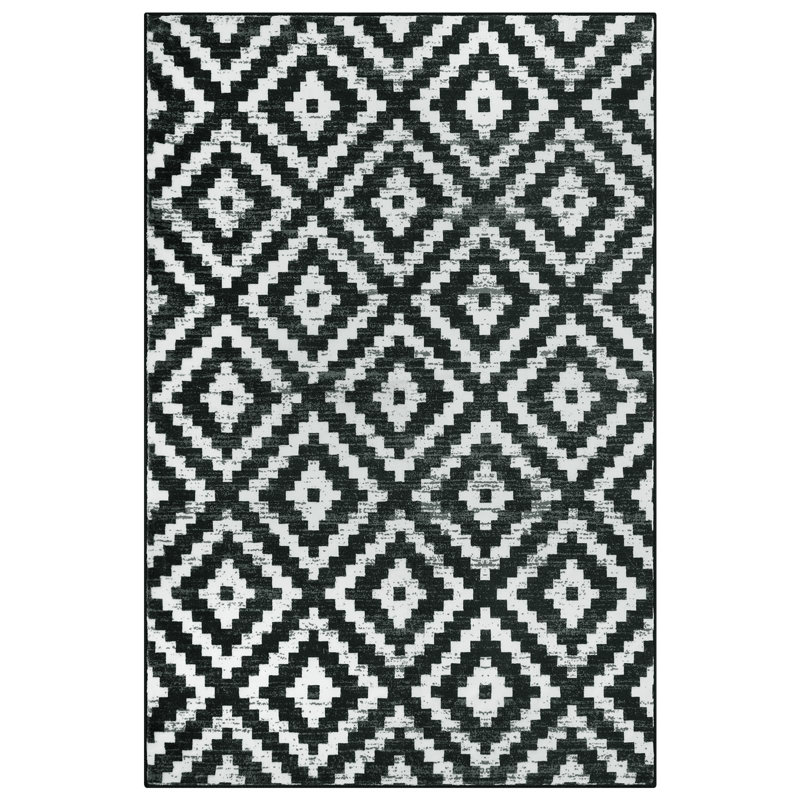 Mallku Geometric Machine Washable Area Rug Perfect for Living Room, Dining Room, Bedroom Decor, Rectangle 4' x 6'
