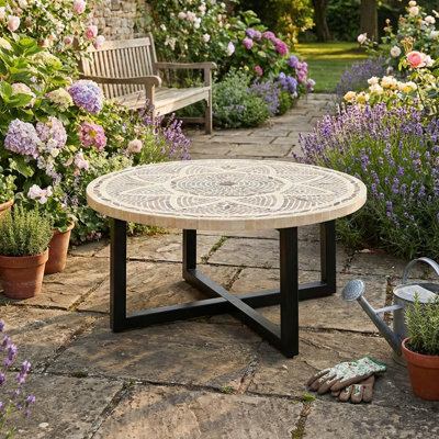 Montpellier Garden Stone Mosaic Coffee Table