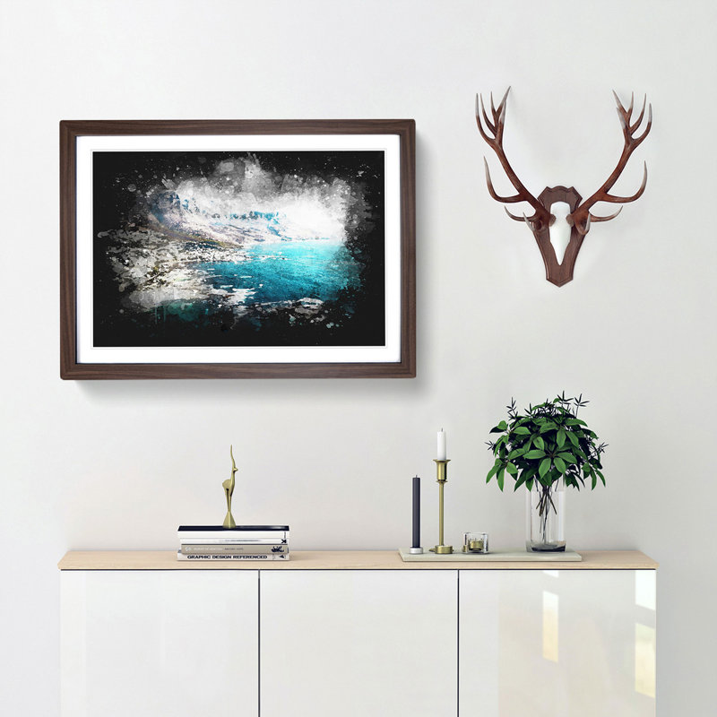 Cape Town in South Africa - Picture Frame Graphic Art Print, 62cm H x 87cm W x 2cm D, Walnut Framed
