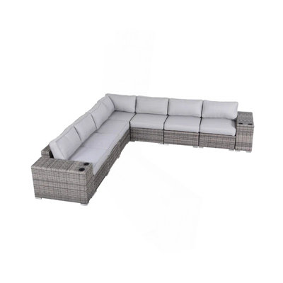 Minnesota 9-Piece Sectional Sofa Set With Cushions - Fully Assembled