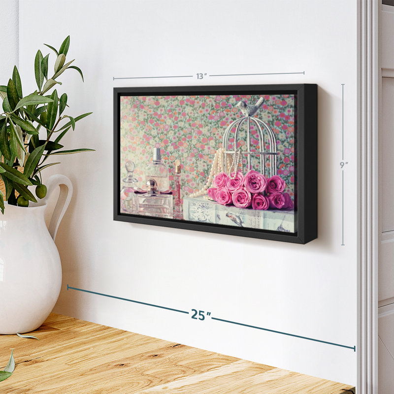 «Rose Birdcage», reproduction sur toile, H 9 po x l 13 po