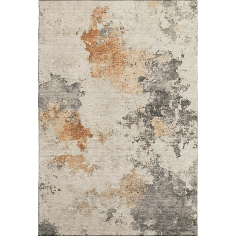 Premium Machine Washable Dockside AMF1803 Modern Rug, Rectangle 3' x 5'