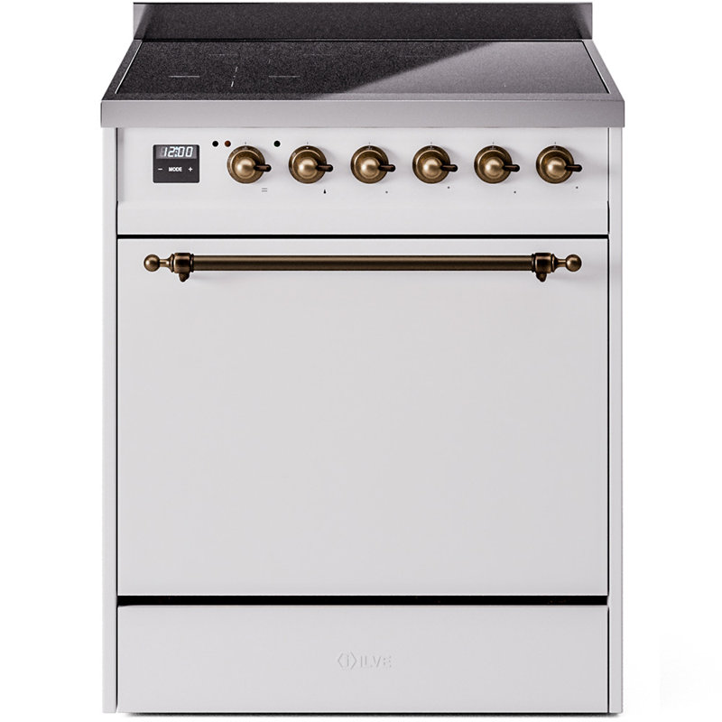 ILVE Nostalgie II 30 in Induction Range, White/Bronze
