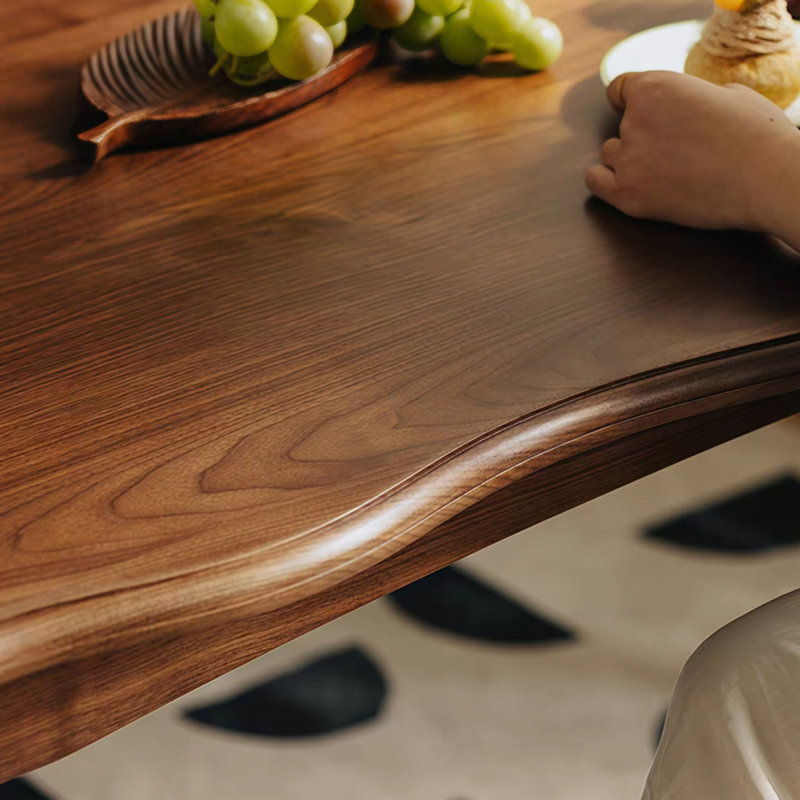 Brown Rectangular Solid Wood Turned Leg Dining Table, 29.53"H x 51.18"L x 31.50"W