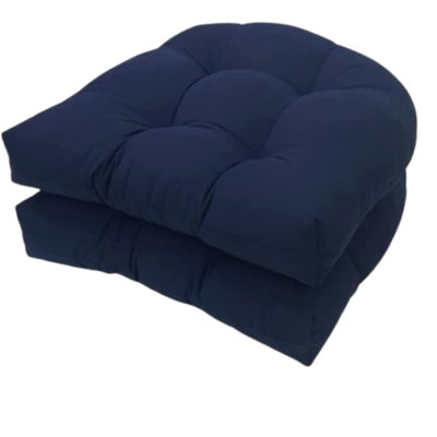 Set Of 2 Outdoor Chair Cushions – 19"x19" Blue