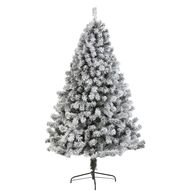 Arbre de Noël en flocage artificiel pin cachemire, H 7 pi