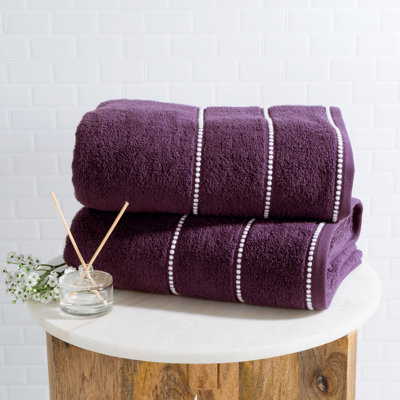 Braswell 2-Piece Luxury Cotton Towel Set - Quick Drying 100% Zero Twist Cotton Bath Towels