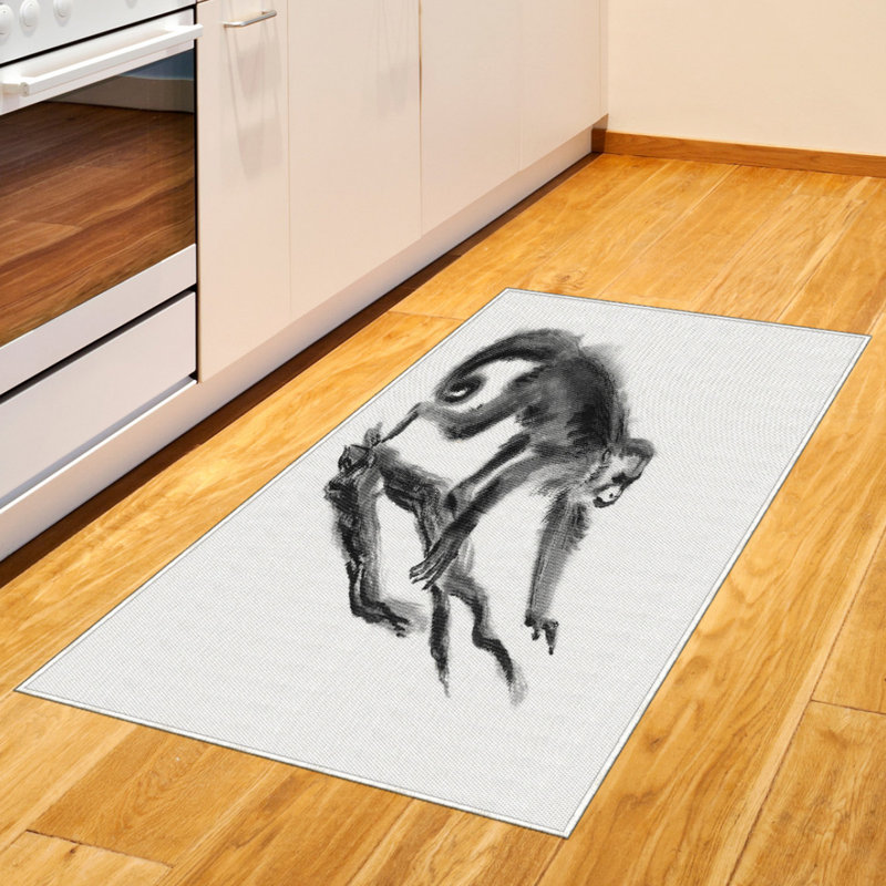 Tapis décoratif à longs poils en fibre de polyester haute densité Animal, Rectangle 2 pi 7 po x 5 pi