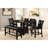 Dining Room Counter Height Bench - Faux Leather Seat With Wood Support Classic Style Black And Brown Upholstered Cushion Wooden Base Comfort-2117625051-2117625053